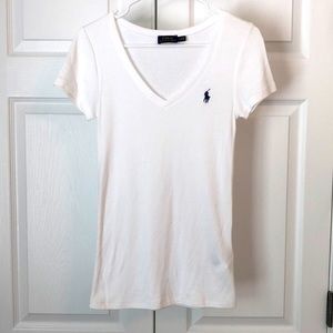 Polo Ralph Lauren White V-Neck T-Shirt